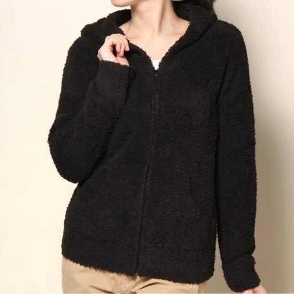 Barefoot Dreams Jackets & Blazers - Barefoot Dreams Bamboo Chic Black Zip Up Jacket Size XL